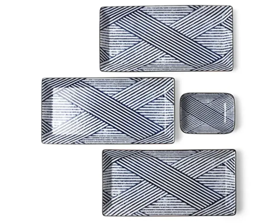 Aizome Shima Rectangle Plate