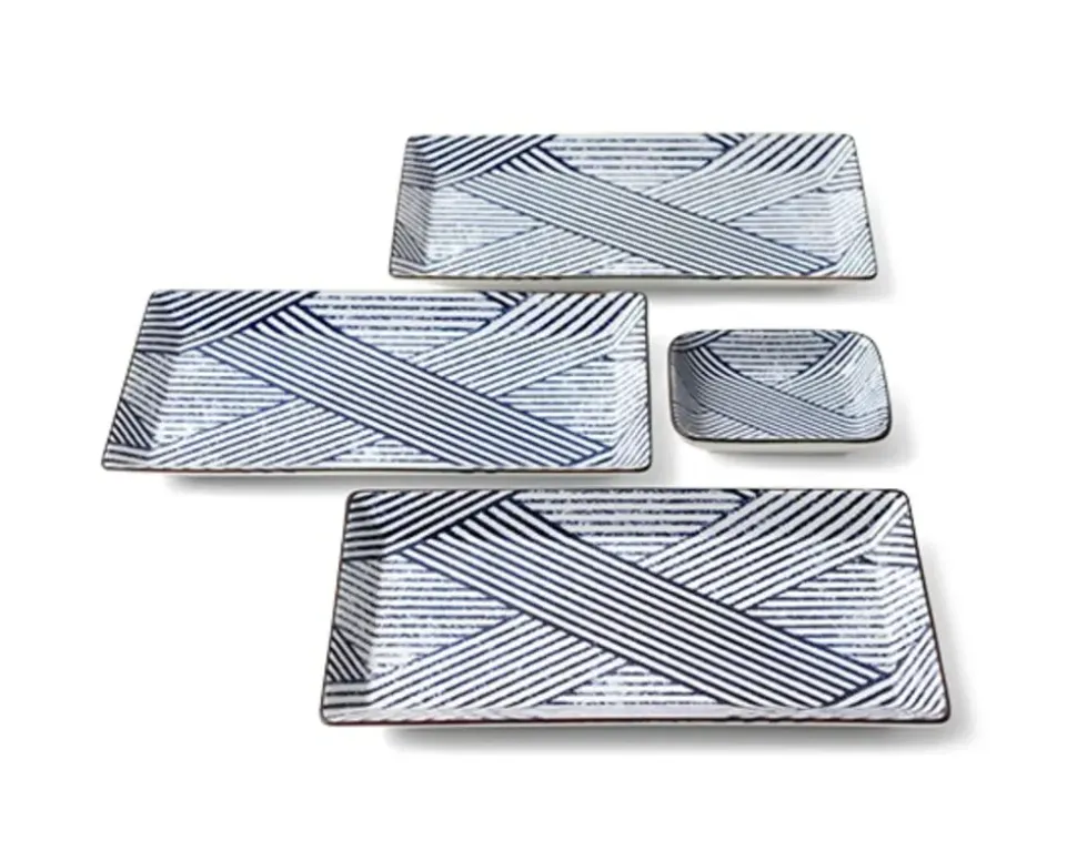 Aizome Shima Rectangle Plate
