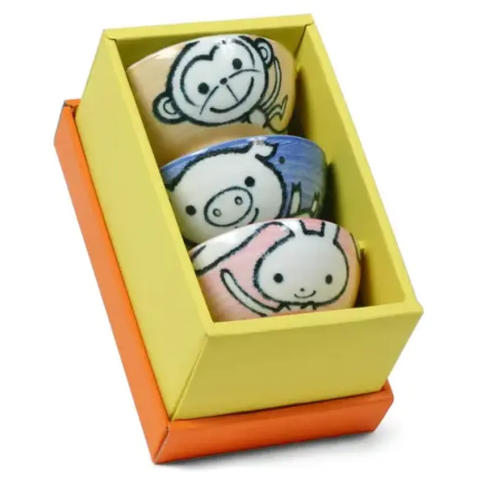 Animal 4.5" Rice Bowl Set