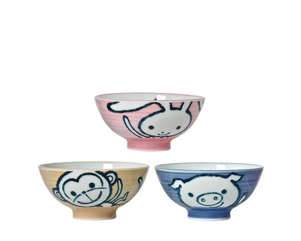 Animal 4.5" Rice Bowl Set