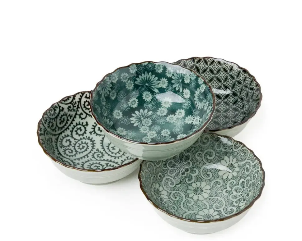 Antique Green 4.75" Bowl Set