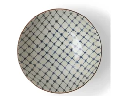 Antique Kimono Lattice Bowl 5-5/8