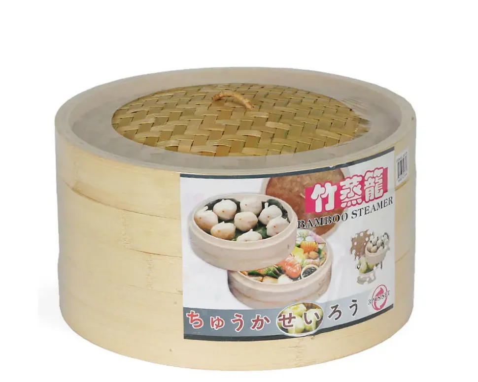 Bamboo Steamer Set 12"