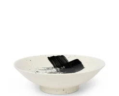 Black Brush Stroke 9.75" Serving Bowl