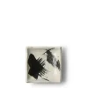 Black & White Brush Sauce Dish