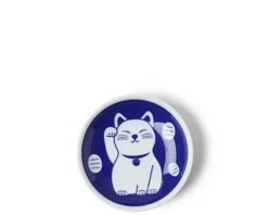 Blue Fortune Cat 3.75" Sauce Dish