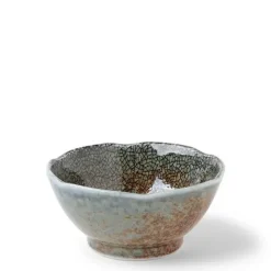 Blue Sand Crackle Sauce Bowl 3-1/2"