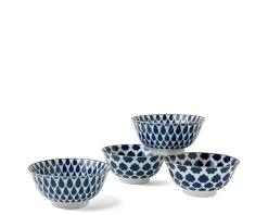 Blue & White 6" Bowl Set