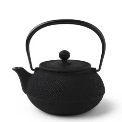 Cast Iron Teapot Black Hobnail 0.9L
