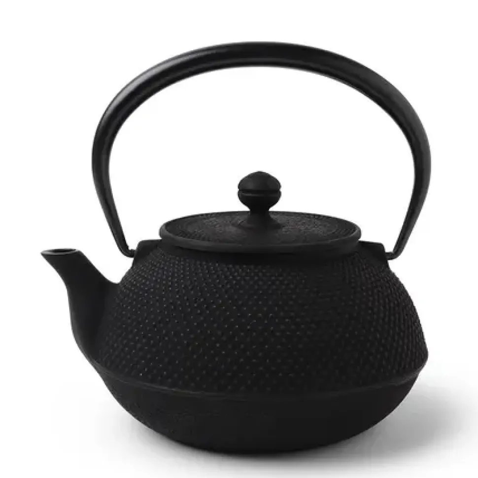 Cast Iron Teapot Black Hobnail 1.3L