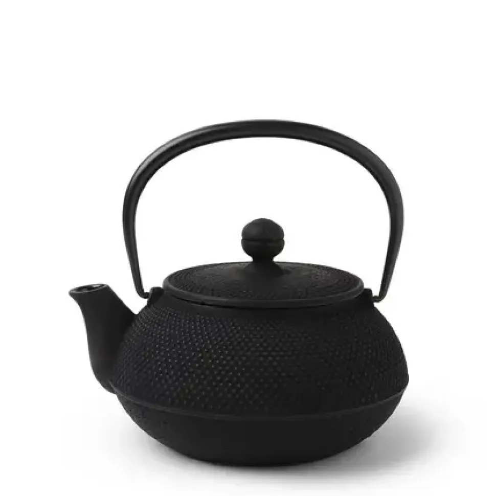Cast Iron Teapot Black Hobnail 0.65L