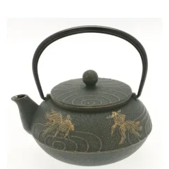 Cast Iron Teapot Bronze Goldfish