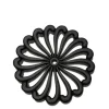 Cast Iron Trivet Mum Black 8.25"