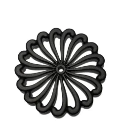Cast Iron Trivet Mum Black 8.25"