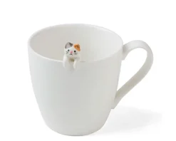 Cat Hanging Spoon - White
