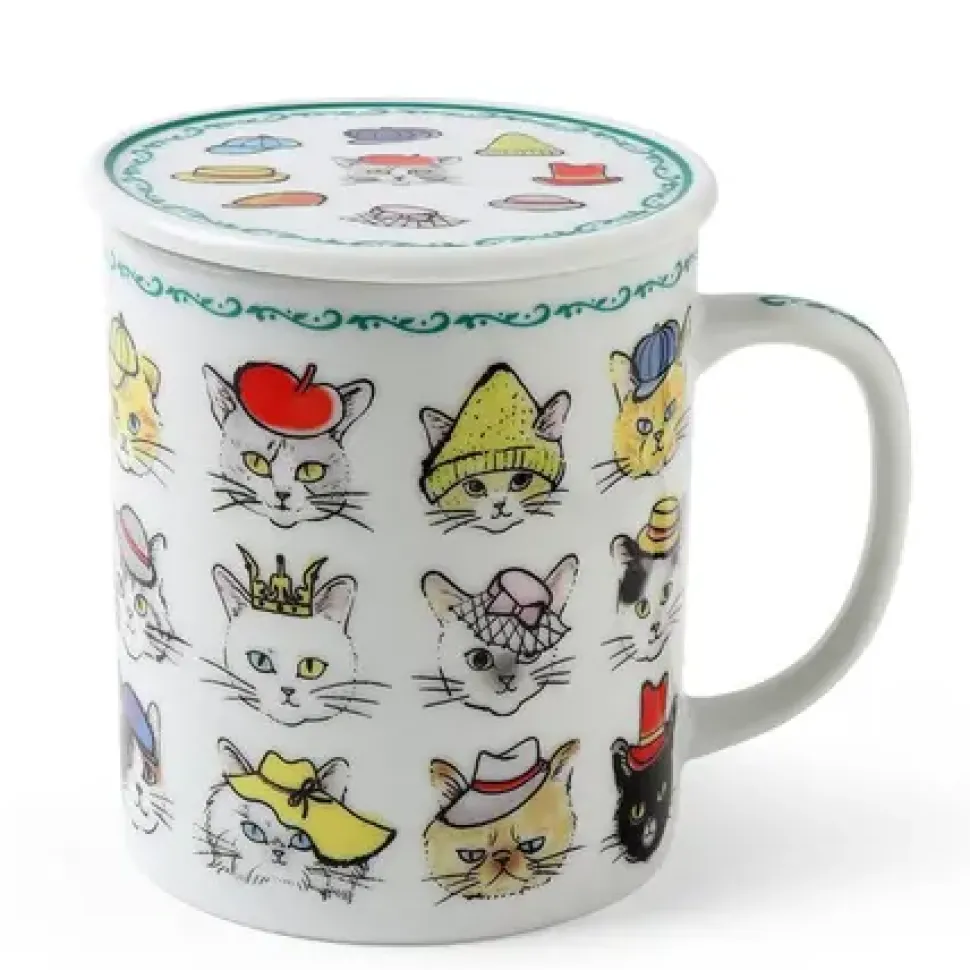 Cats In Hats Mug With Lid