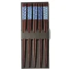 Chopsticks Set Wood Aizome Patterns