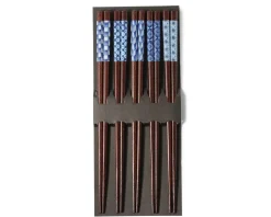 Chopsticks Set Wood Aizome Patterns