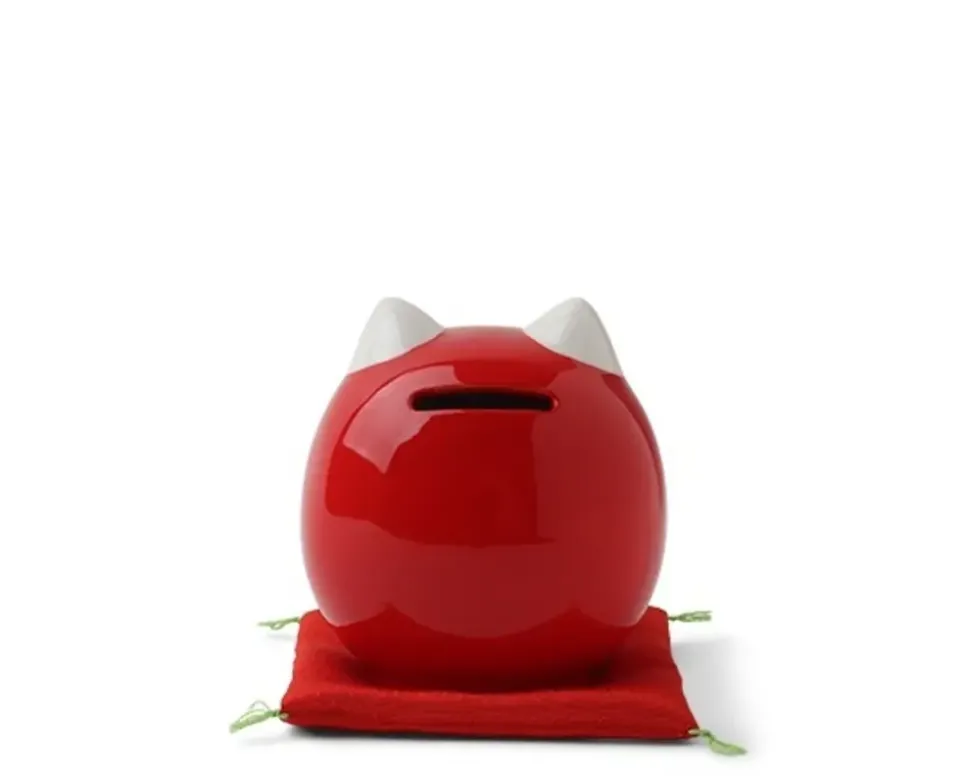 Daruma Fortune Cat Bank 3.75"