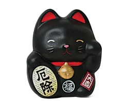 Feng Shui Fortune Cat Bank - Black