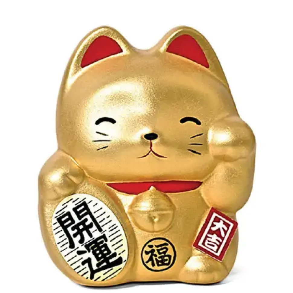 Feng Shui Fortune Cat Bank - Gold