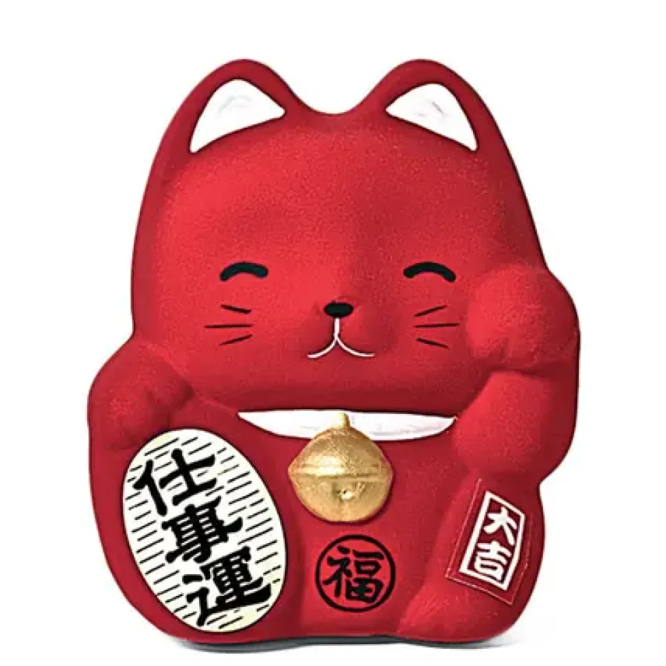 Feng Shui Fortune Cat Bank - Red