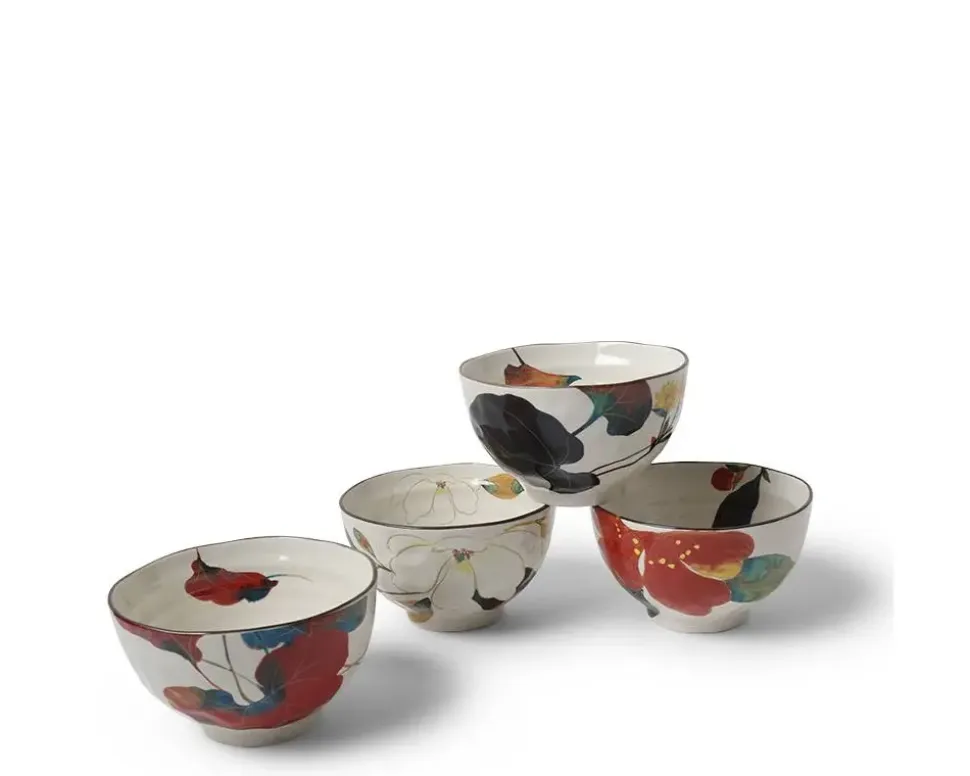 Floral Fall Rice Bowl Set