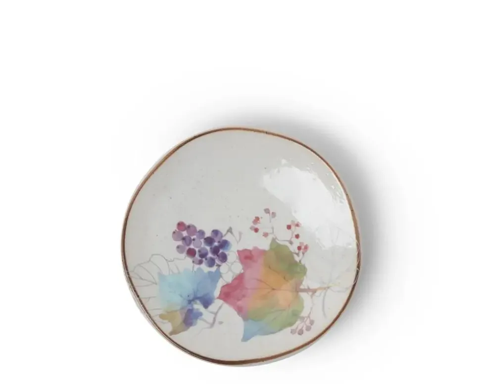 Floral Mini Plate Rainbow Leaves
