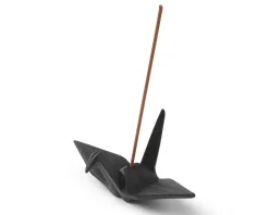 Incense Holder Black Peace Crane