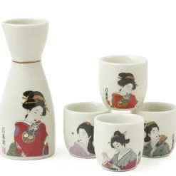 Kimono Ladies Sake Set