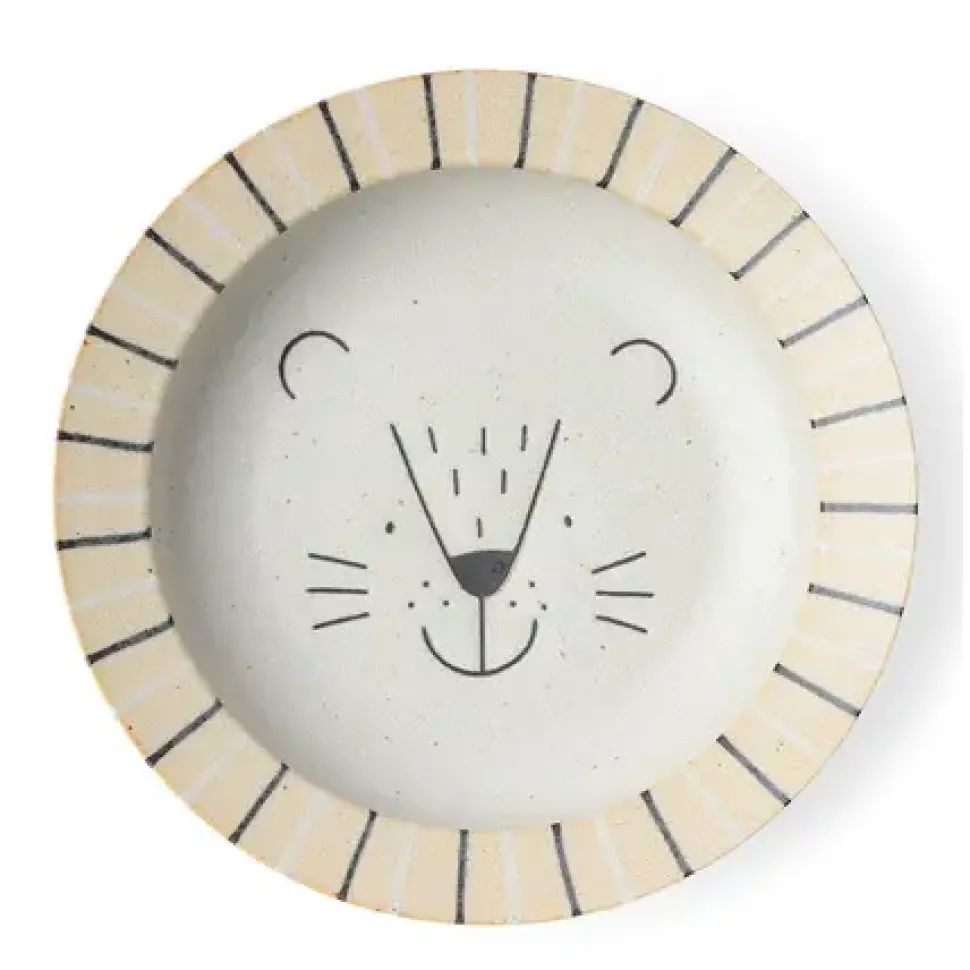 Mogu Mogu Lion Shallow Bowl 8.75"