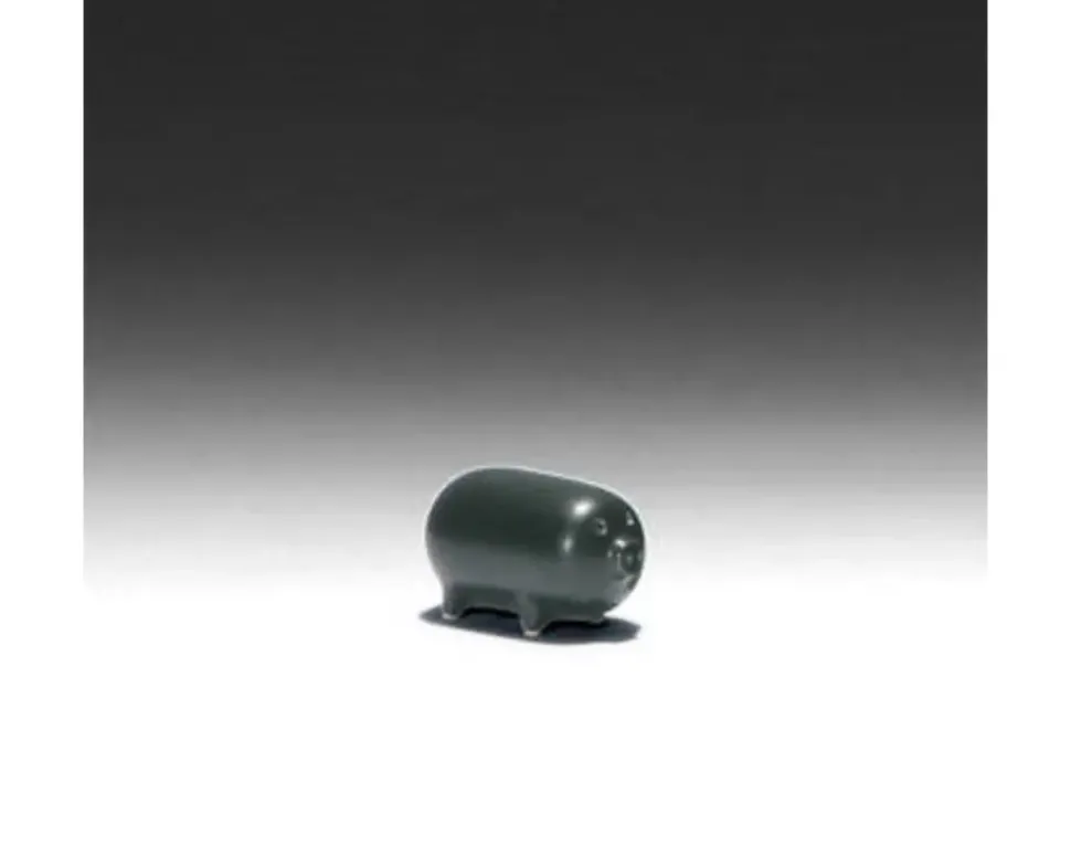 Mori Pig Figurine - Black At Miya