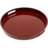 Red Lacquer Tray Round 13-1/2"