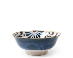 Rustic Blue Floral Noodle Bowl