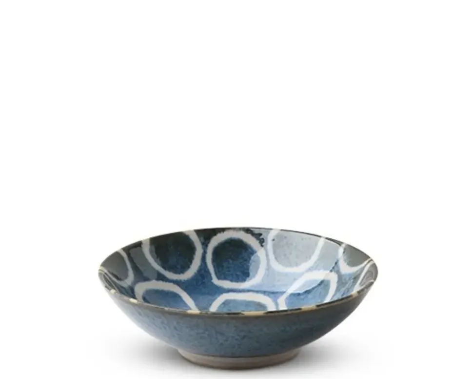 Rustic White Circles 5.75" Bowl