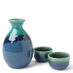 Sake Set Jade Ocean Blue