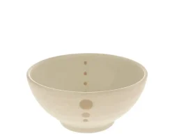 Satin White Dots 7-1/4" Bowl