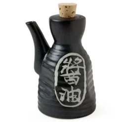 Shoyu 6 Oz. Sauce Pot With Cork - Black