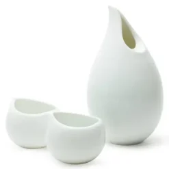 Tear Drop White Sake Set