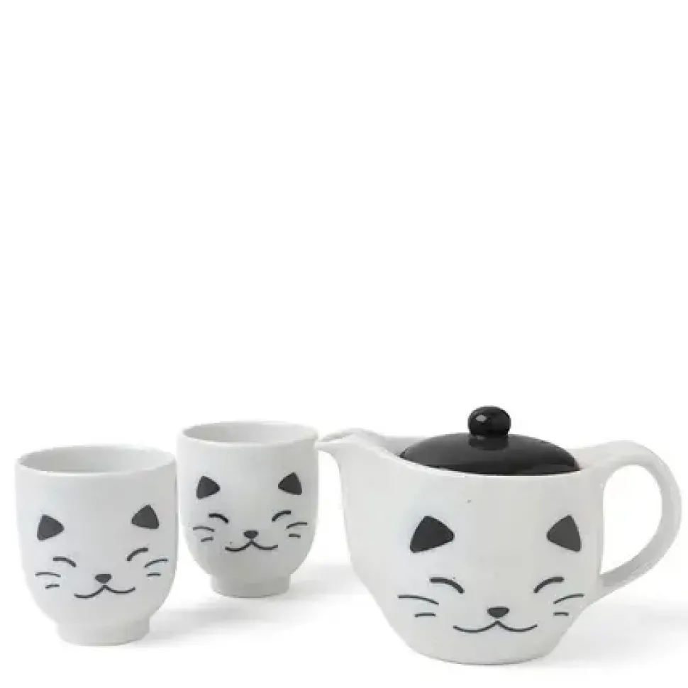 Tea Set Cat White