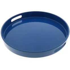 Tray Blue Round 13-1/2"
