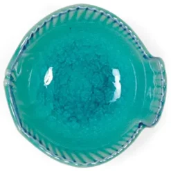 Turquoise Blue Fish 3.5" Bowl
