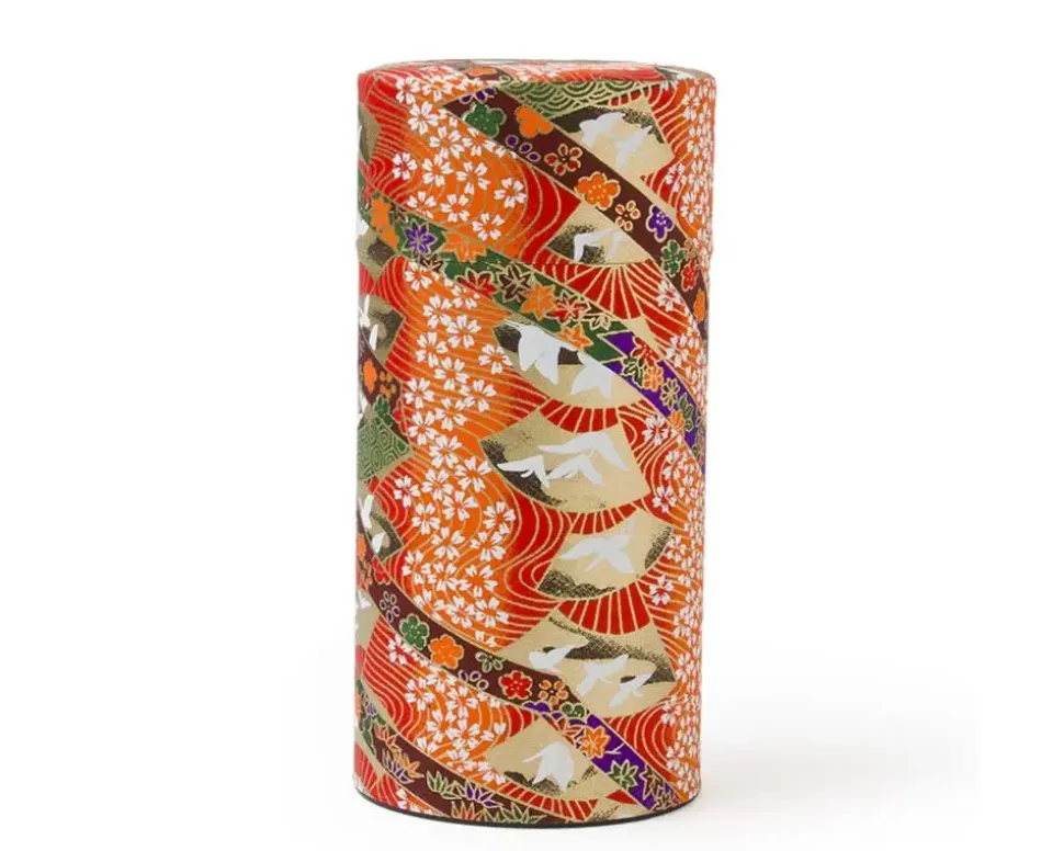 Washi Paper Tea Canister
