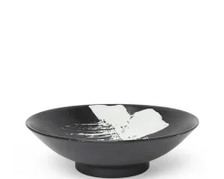 White Brush Stroke 9.75" Serving Bowl