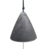 Wind Chime Cone Pewter Ribbed 2"